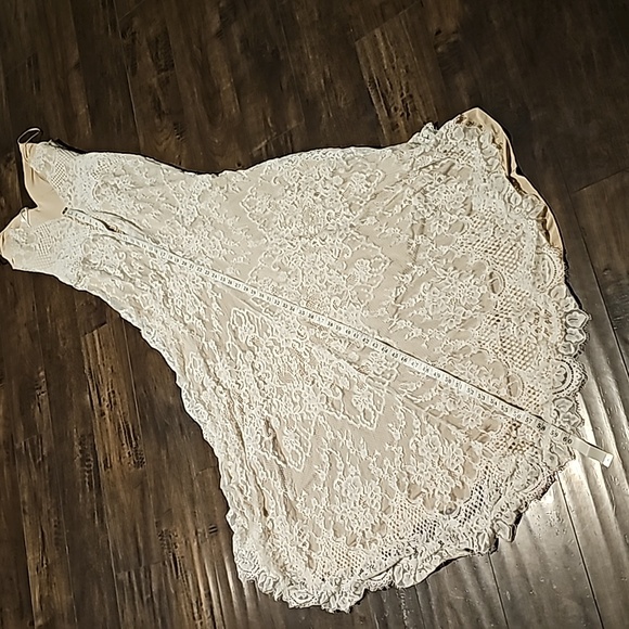 STUNNING CHRISTINA WU PRIVATE TAN/LACE  FITTED WEDDING DRESS 18143 - Picture 13 of 16